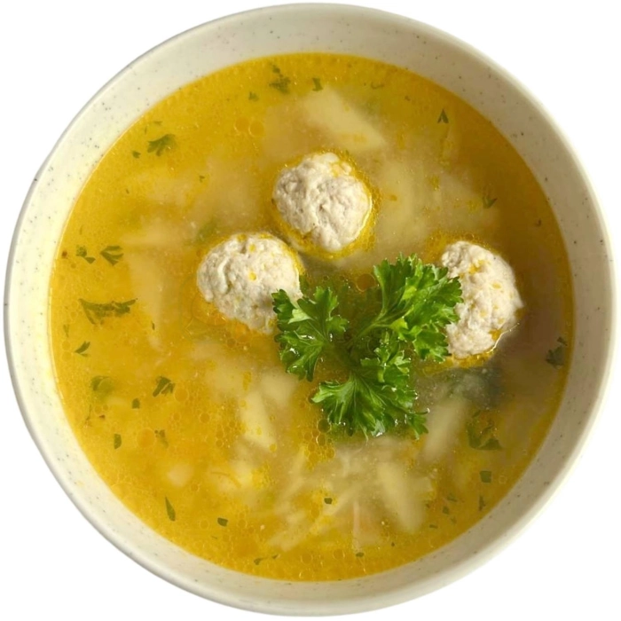 Домашний суп с фрикадельками