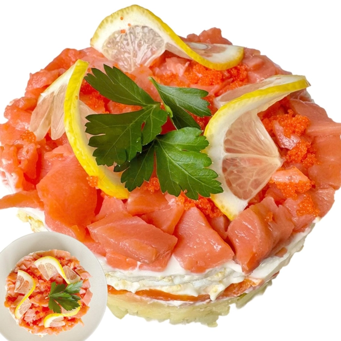 Мимоза с копченый лососем